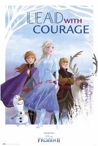 Grupo Erik GPE5377 Frozen Lead With Courage Poster 61X91,5cm | Yourdecoration.de