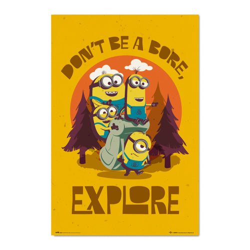 Grupo Erik Gpe5602 Poster Minions Don T Be Bore Explore | Yourdecoration.de