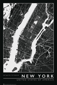 Grupo Erik Gpe5636 New York City Map Poster 61x91 5cm | Yourdecoration.de