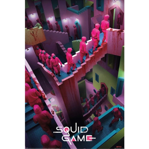 Poster Squid game Crazy Stairs 61x91 5cm Pyramid PP35008 | Yourdecoration.de
