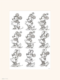 Grupo Erik Disney Minnie Sketch Kunstdruck 30X40cm | Yourdecoration.de