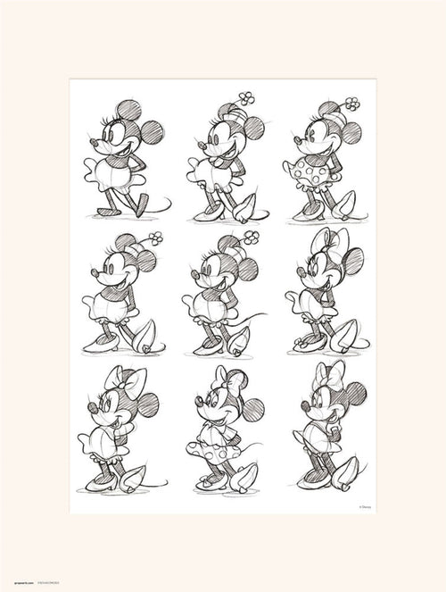 Grupo Erik Disney Minnie Sketch Kunstdruck 30X40cm | Yourdecoration.de