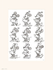 Grupo Erik Disney Minnie Sketch Kunstdruck 30X40cm | Yourdecoration.de