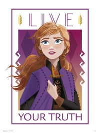 Grupo Erik Frozen Live Your Truth Kunstdruck 30X40cm | Yourdecoration.de