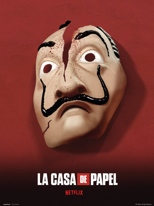 Grupo Erik La Casa De Papel Mascara Kunstdruck 30X40cm | Yourdecoration.de