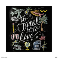 Grupo Erik Lily And Val To Trave Is To Live Kunstdruck 30X30cm | Yourdecoration.de