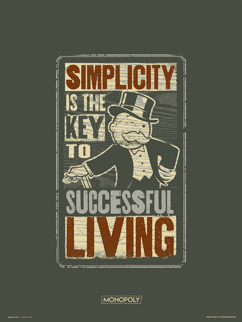 Grupo Erik Monopoly Simplicity Kunstdruck 30X40cm | Yourdecoration.de