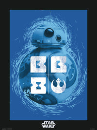 Grupo Erik Star Wars Episode Ix Bb 8 Blue Kunstdruck 30X40cm | Yourdecoration.de