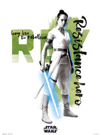 Grupo Erik Star Wars Episode Ix Rey Resistance Hero Kunstdruck 30X40cm | Yourdecoration.de