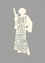 Komar Star Wars Silhouette Quotes Leia Kunstdruck 50x70cm | Yourdecoration.de