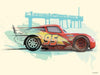 Komar Cars Lightning McQueen Kunstdruck 40x30cm | Yourdecoration.de