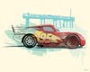 Komar Cars Lightning McQueen Kunstdruck 50x40cm | Yourdecoration.de