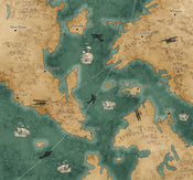Komar Vlies Fototapete Iax6 0029 Old Travel Map | Yourdecoration.de