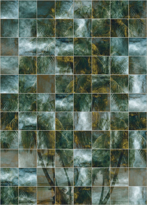 Komar Vlies Fototapete Inx4 045 Palm Puzzle | Yourdecoration.de