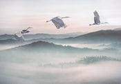 Komar Vlies Fototapete Inx8 083 Mystic Cranes | Yourdecoration.de