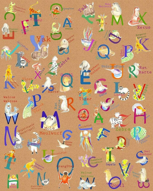 Komar Animals A-Z Vlies Fototapete 200x250cm 2-bahnen | Yourdecoration.de