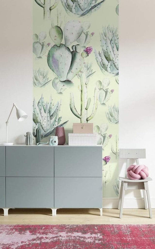 Komar Cactus Green Vlies Fototapete 100x250cm 1-bahn Sfeer | Yourdecoration.de