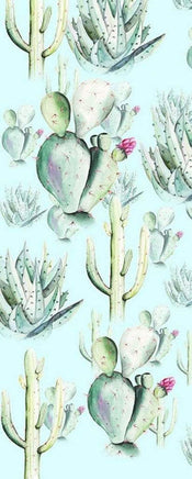 Komar Cactus Blue Vlies Fototapete 100x250cm 1-bahn | Yourdecoration.de
