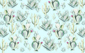 Komar Cactus Blue Vlies Fototapete 400x250cm 4-bahnen | Yourdecoration.de