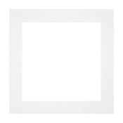 Passe-Partout 20x20cm Karton Weiss Rand Gerade - Vorne | Yourdecoration.de