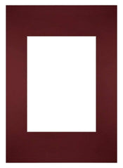 Passe-Partout 21x29,7cm Karton Weinrot Rand Gerade - Vorne | Yourdecoration.de