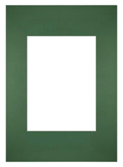 Passe-Partout 21x29,7cm Karton Waldgrün Rand Gerade - Vorne | Yourdecoration.de