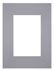 Passepartout 18x24cm Karton Grau Rand Gerade - Vorne | Yourdecoration.de