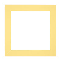 Passepartout 20x20cm Karton Gelb Rand Gerade - Vorne | Yourdecoration.de