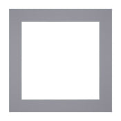 Passepartout 20x20cm Karton Grau Rand Gerade - Vorne | Yourdecoration.de