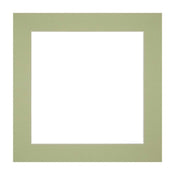 Passepartout 20x20cm Karton Mintgrün  Rand Gerade - Vorne | Yourdecoration.de