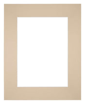 Passepartout 20x25cm Karton Beige Rand Gerade - Vorne | Yourdecoration.de