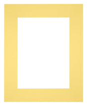 Passepartout 20x25cm Karton Gelb Rand Gerade - Vorne | Yourdecoration.de
