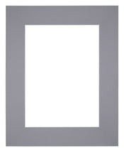 Passepartout 20x25cm Karton Grau Rand Gerade - Vorne | Yourdecoration.de