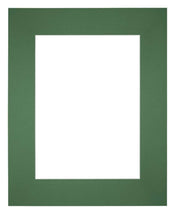 Passepartout 20x25cm Karton WaldgrÃ¼n Rand Gerade - Vorne | Yourdecoration.de