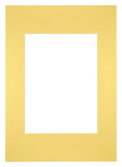 Passepartout 20x28cm Karton Gelb Rand Gerade - Vorne | Yourdecoration.de