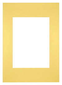 Passepartout 20x28cm Karton Gelb Rand Gerade - Vorne | Yourdecoration.de