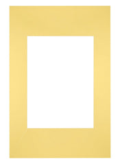 Passepartout 20x30cm Karton Gelb Rand Gerade - Vorne | Yourdecoration.de