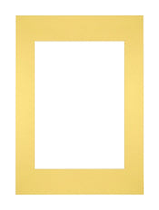 Passepartout 21x29,7cm A4/A5 Karton Gelb Rand Gerade - Vorne | Yourdecoration.de