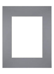 Passepartout 24x30cm Karton Grau Rand Gerade - Vorne | Yourdecoration.de