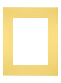 Passepartout 28x35cm Karton Gelb Rand Gerade - Vorne | Yourdecoration.de