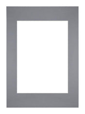 Passepartout 29,7x42cm A3/A4 Karton Grau Rand Gerade - Vorne | Yourdecoration.de
