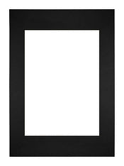 Passepartout 29,7x42cm A3/A4 Karton Schwarz Rand Gerade - Vorne | Yourdecoration.de