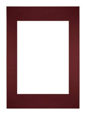 Passepartout 29,7x42cm A3/A4 Karton Weinrot Rand Gerade - Vorne | Yourdecoration.de