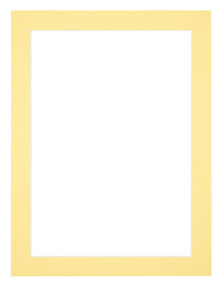 Passepartout 45x60cm Karton Gelb Rand 3cm Gerade - Vorne | Yourdecoration.de