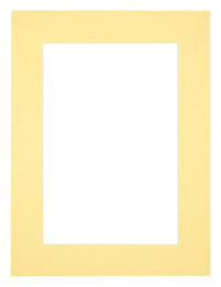 Passepartout 45x60cm Karton Gelb Rand 5cm Gerade - Vorne | Yourdecoration.de