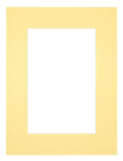 Passepartout 45x60cm Karton Gelb Rand 6cm Gerade - Vorne | Yourdecoration.de