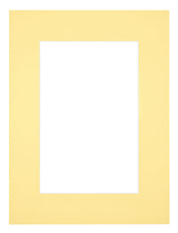 Passepartout 45x60cm Karton Gelb Rand 6cm Gerade - Vorne | Yourdecoration.de