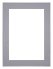 Passepartout 45x60cm Karton Grau Rand 4cm Gerade - Vorne | Yourdecoration.de