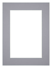 Passepartout 45x60cm Karton Grau Rand 5cm Gerade - Vorne | Yourdecoration.de