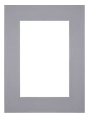 Passepartout 45x60cm Karton Grau Rand 6cm Gerade - Vorne | Yourdecoration.de